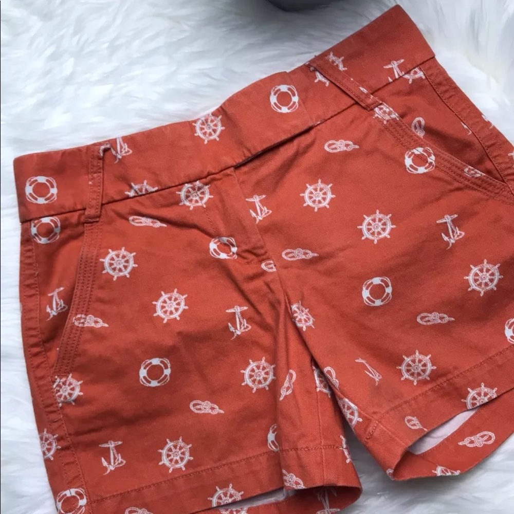 J Crew Chino Broken In Orange Shorts Nautical